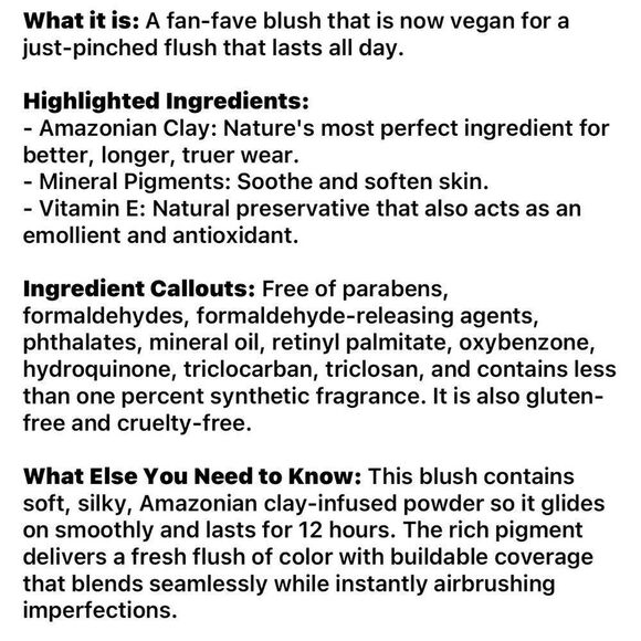 🌻 TARTE BIG EGO AMAZONIAN CLAY BLUSH NEW FULL SIZE - Picture 9 of 9